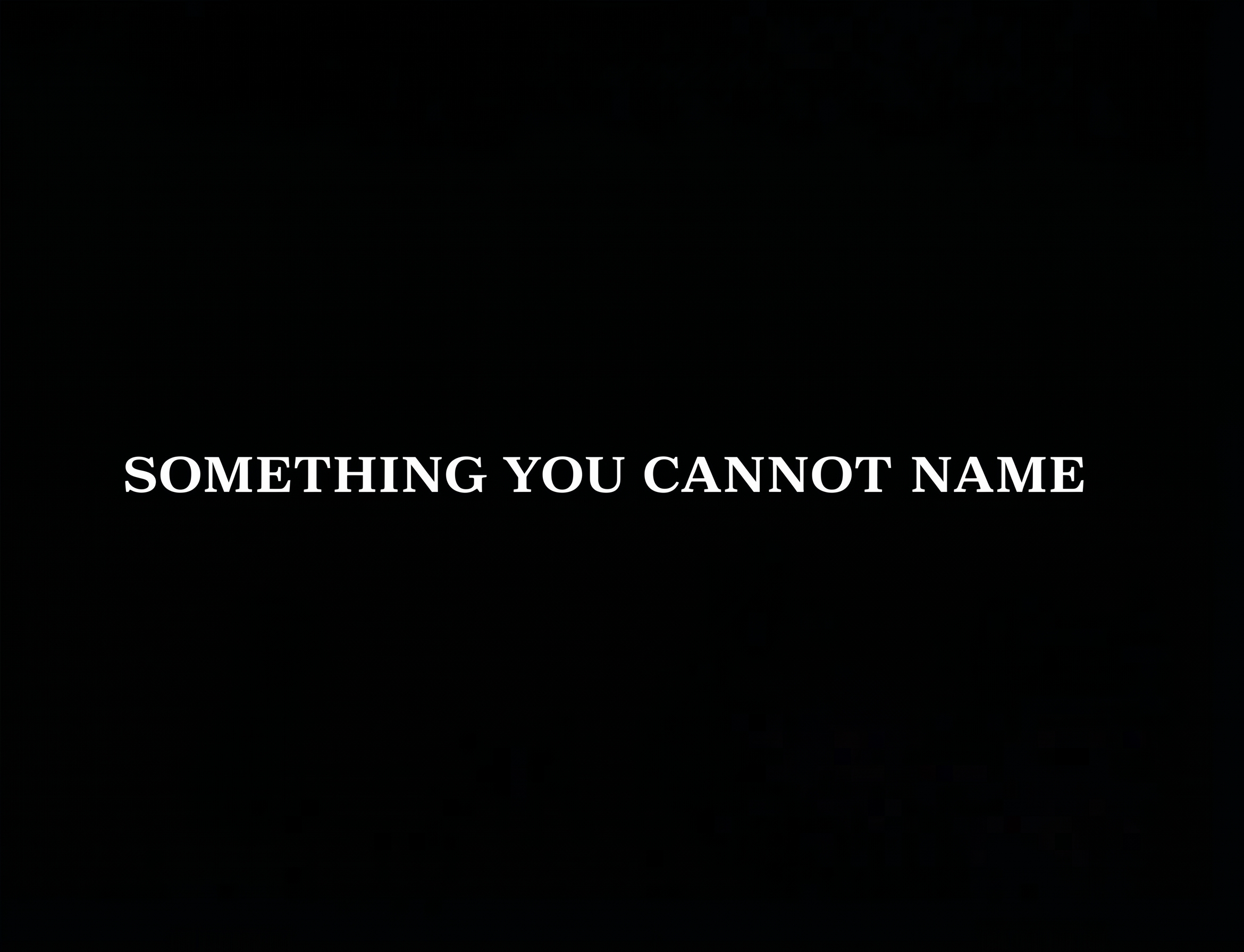 Something You Cannot Name still